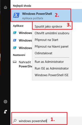 Jak spustit Windows Powershell jako administrátor